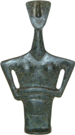 Kykladen Idol -Cycladic idol- Artikel 75A in Bronze Hoehe 15cm Gewicht 350gr