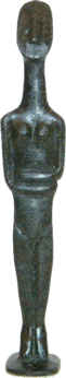 Kykladen Idol -Cycladic idol- Artikel 111A in Bronze Hoehe 20cm Gewicht 250gr